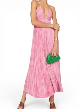 A.L.C. Angelina Pleated Midi Dress Chateau Rose Pink Size 6